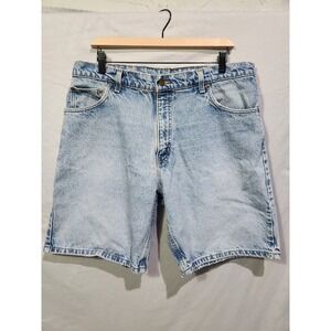 VTG Carhartt Dad Jean Shorts Jorts Mens Size 38 Workwear B26 DST Y2K Blue USA 99